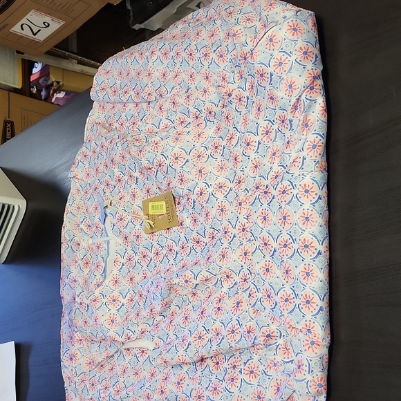 Joules Amelie Dress Sum Mos Print White Blue Pink Circle Skirt 50's Inspired 6 - Picture 3 of 9